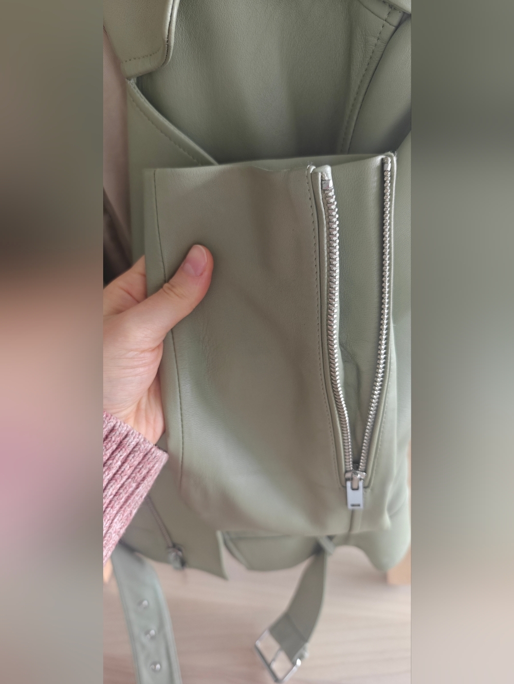 Theory Leather Moto Jacket Women - Picture 8 of 10